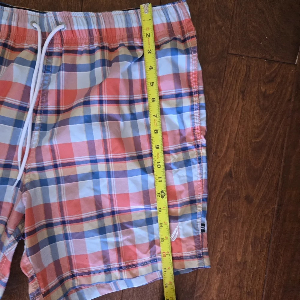 NAUTICA Plaid Swim Trunks L